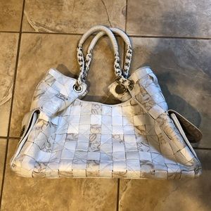 Bebe White Shoulder Bag